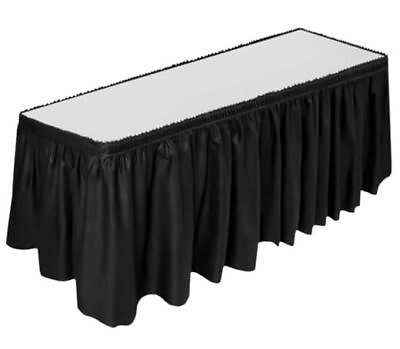 #ad #ad Table Skirt 29 in x 14 ft BPA Free Plastic Tableskirt Disposable Black $11.75
