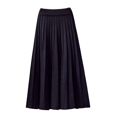 #ad Lady Skirt Soft Dress up Elastic Waist Lady Autumn Skirt Mid calf Length $19.84