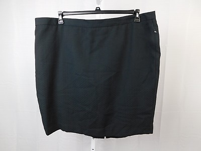 #ad Liz Claiborne Woman Plus Size Back Zip Pencil Skirt Size 24W Black #2268 $8.00