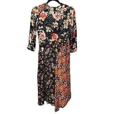 #ad Zara boho patchwork multicolor floral maxi dress XS $24.99