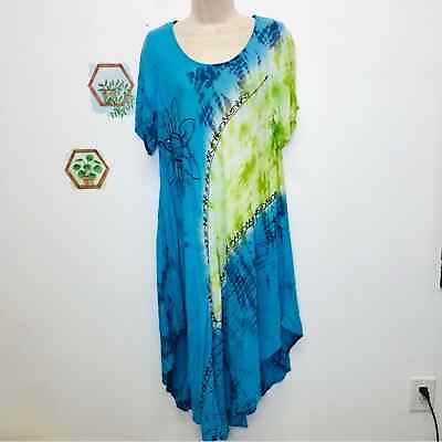 #ad Tie dye boho hippie sundress womens one size $10.94