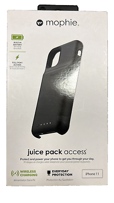 New Mophie Juice Pack Access Charging Case for iPhone 11 Black $11.95