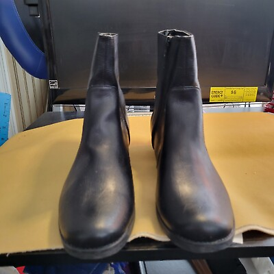#ad Ladies Size 10 Black Boots $8.00