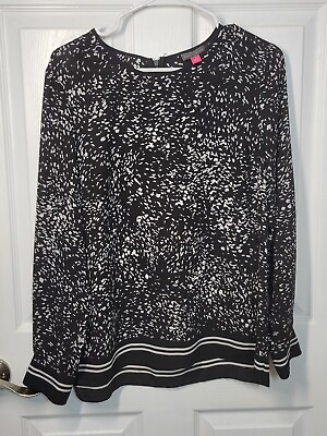 Vince Camuto Size Small Black White Long Blouses $16.99
