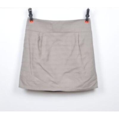 J Crew Gray Mini Straight Pencil Skirt Short Cotton Women#x27;s Size 6 $14.95