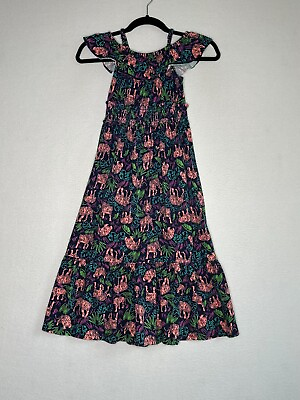 #ad Cat and Jack Navy Multicolor Long Maxi Dress Girl#x27;s Medium $9.99