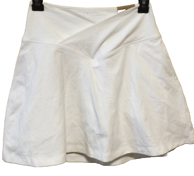 #ad NEW Victoria’s Secret Pink Optic White SMALL Cotton V Crossover Skort Skirt VS $19.99
