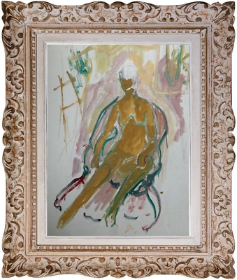 #ad Raya SAFIR 1909 2004 Belle peinture Fauviste femme nue dans le fauteuil 4 EUR 165.00