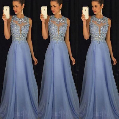 #ad Women Formal Wedding Bridesmaid Evening Party Ball Prom Gown Long Cocktail Dress $27.50