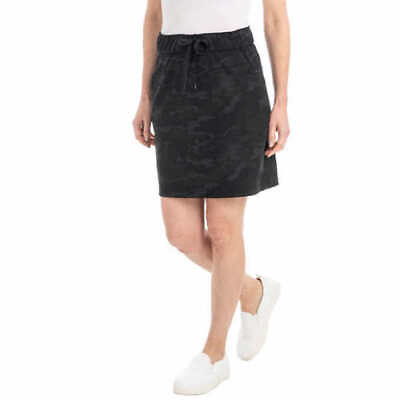 Hilary Radley Ladies#x27; Pull on Skirt BLACK CAMO Choose Size $14.50