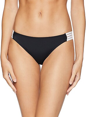 Roxy Women#x27;s 244746 Fitness True Black Bikini Bottom Swimwear Size M $37.00