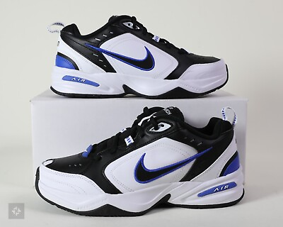 #ad NEW Nike Air Monarch IV White Black Blue Shoes 415445 002 Men#x27;s Size 6 10 D $58.99