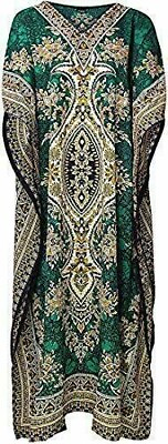 #ad #ad Hippy Boho Maxi Long Kaftan Dress Free Size Womens Caftan Top Tunic Dress Gown $10.34