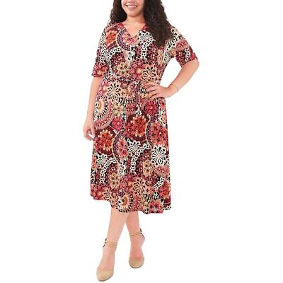 #ad MSK Womens V Neck Long Summer Maxi Dress Plus BHFO 9016 $18.99
