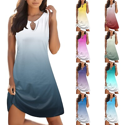 #ad Casual Dresses For Women Dress Sleevess Breathable Stretch Party Cocktail Dress $14.59