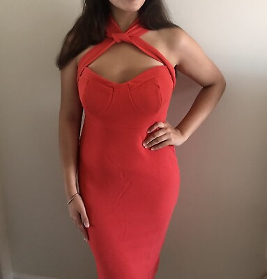 Women#x27;s Red Bodycon Cocktail Party Dress MULTIPLE SIZES $7.99