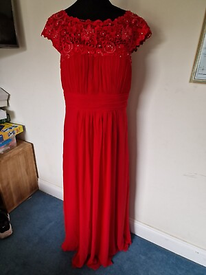 #ad #ad Ever Pretty Red Lace Cap Sleeve Evening Dress. Size 16. New With Tags. Scarlet GBP 44.99