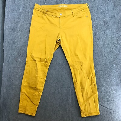 Old Navy Plus Jeans Womens Size 18 Honeycomb Yellow Rockstar Legging Denim $15.99