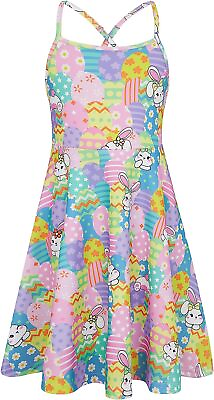 Loveternal Girls Summer Spaghetti Strap Casual Above Knee Cami Dress Colorful Re $43.02