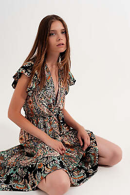 #ad #ad Maxi Dress With Tiered Skirt in Mixed Paisely Print $109.40