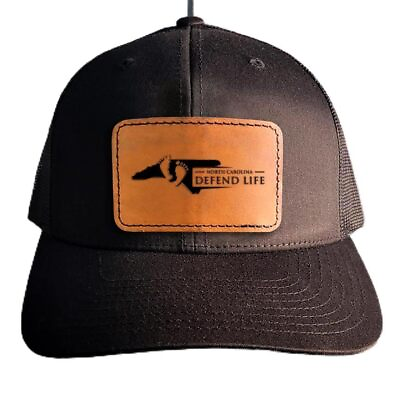 #ad North Carolina Defend Life Leather Patch Hat Pro Life Hat Black $35.00