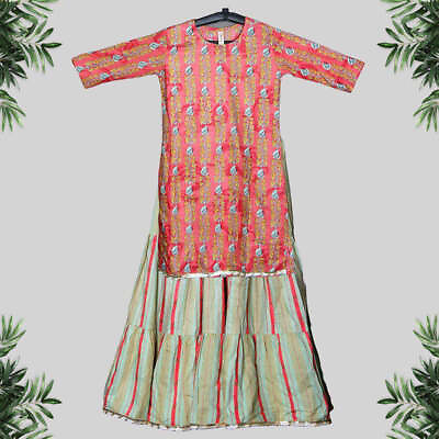 #ad #ad Pink Color Rayon Kurta With Skirt Dress $19.99