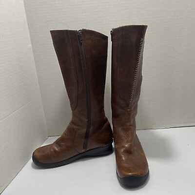 #ad Keen Womens Boots Size 9 Bern Baby Bern Brown Leather Tall Zip Comfort $49.95