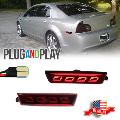 #ad #ad 2PC Red Lens Red LED Rear Side Marker Light Lamps Set For 2008 2012 Chevy Malibu $29.99