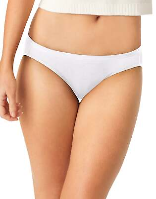 #ad Hanes Bikini Panties 6 Pack Cotton Ladies Underwear Preshrunk Womens Tag free $12.03