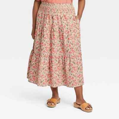 #ad NWT Universal Thread Cottagecore Plus Size 4X Skirt Tiered Cotton Peasant Swing $24.15