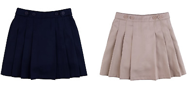 #ad girls Pleated School Uniform Button Accent Skort skirt REG size 5 CHAPS $13.49