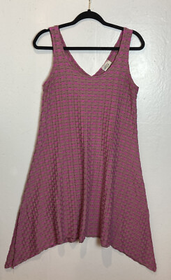 #ad Plume and Thread Dress M L Size 2 Beach Cover Up Sleeveless Knit Asymmetrical $20.59