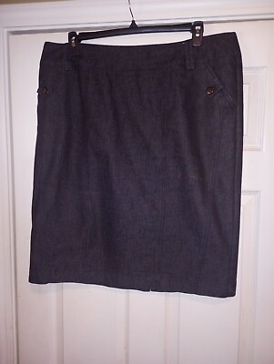 #ad dress barn Women#x27;s black denim pencil skirt 16w Size $10.50