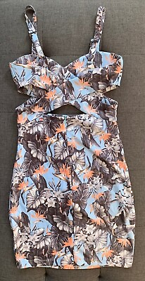 MADISON SQUARE Women#x27;s Dress Floral Cut Out Vacation Summer XS $45.00