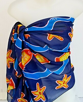 #ad NEW Sarong Pareo Multi Use Wrap Swimsuit Beach Cover Up Large 68quot;x42quot; $8.79