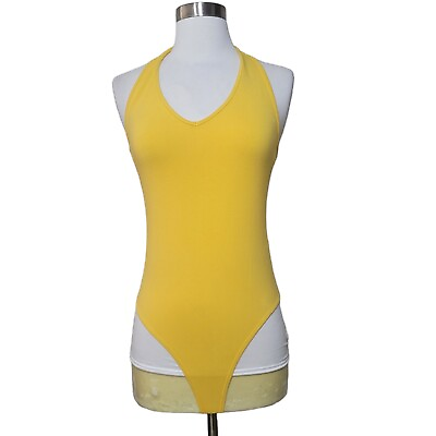 NWT Forever 21 Yellow Halter Bodysuit Size Medium $8.99