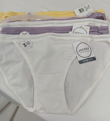 #ad Jockey Cotton Allure String Bikini Underwear 6 Pack Size Medium AE5 $49.99