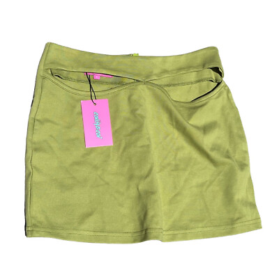 #ad Edikted Lime Green Mini Skirt Size S NWT $25.00