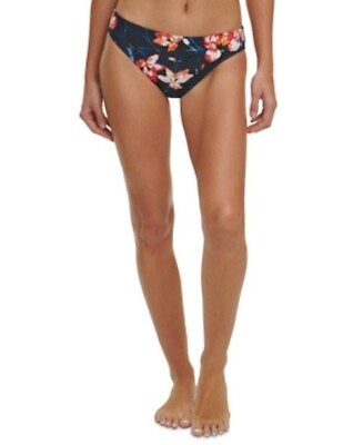 #ad #ad Tommy Hilfiger Medium Bikini Bottoms Swimsuit Navy Floral NEW $10.00