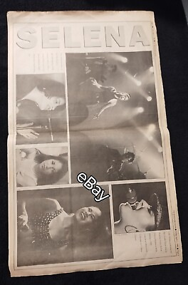 #ad Selena Quintanilla April 1995 Very Rare Centerfold Poster 14quot;x22quot; Selena Rare $35.00