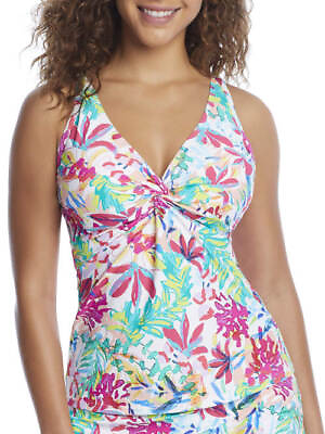 SUNSETS Painterly Floral Forever Underwire Tankini Swim Top US 40G 38H NWOT $53.82