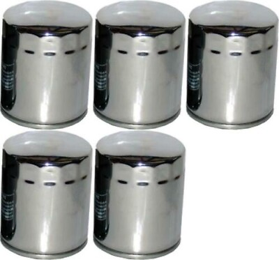 #ad Set of 5 HiFlo Oil Filters Hf171C Chrome For Harley Davidson Twin Cam 1999 2017 $45.99