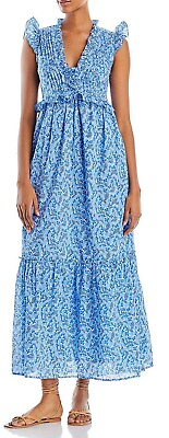#ad #ad Banjanan MILL FLOWER VISTA Women#x27;s Constance Ruffled Tiered Maxi Dress US Small $89.00