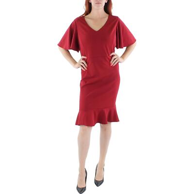 #ad Kasper Womens Knit Flutter Sleeves Cocktail Sheath Dress BHFO 4186 $8.99