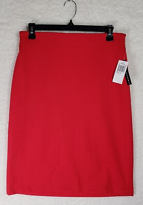 #ad NEW Grace Elements Women#x27;s Red Pencil Skirt Size 6 NWT $20.43