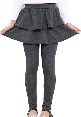 #ad #ad RieKet Girls Leggings with Skirt Warm Kids Tutu 5 6 Years Darkgrey $36.74