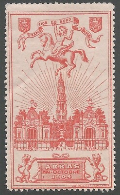#ad Exposition of the North of France Arras 1904 French Poster Stamp $12.00