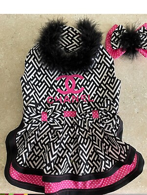 #ad DOG DRESS VEST NEW FREE SHIPPING MATCHING HAIR BOW Included. Size SML or XL $35.00