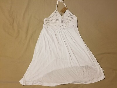 Womens New By The Sea Dress L Large White Beach Summer $19.96