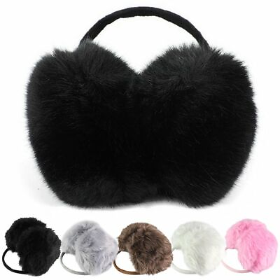 Fluffy Fur Ear Muffs Warmer Winter Warm Thick Plush Behind Head for Women Girls $6.31